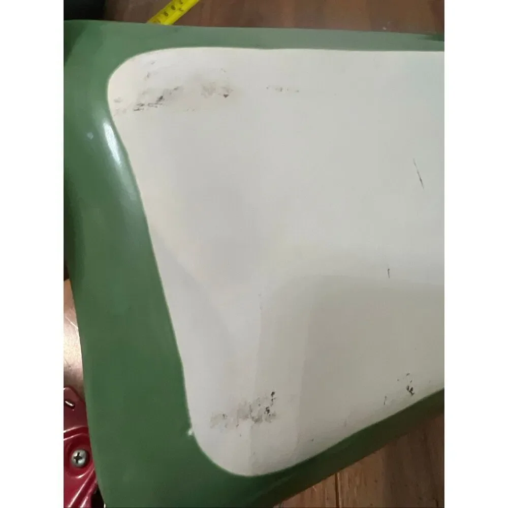 Kay Wayne Signed Studio Art Pottery Pine Needle Branch Green Serving Platter